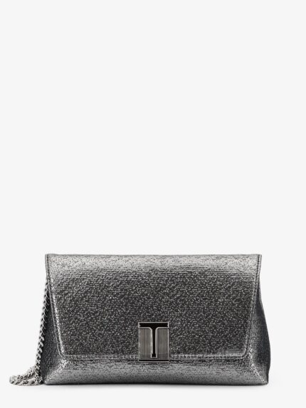 TOM FORD Laminated Pochette With Chain Shoulder Strap