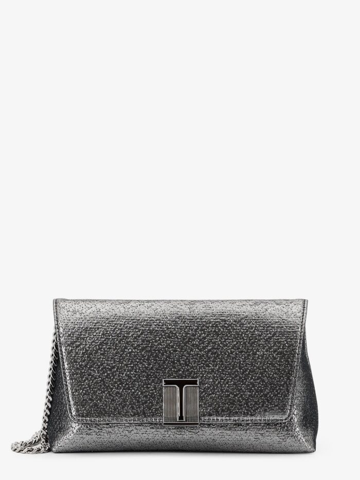 TOM FORD Laminated Pochette With Chain Shoulder Strap