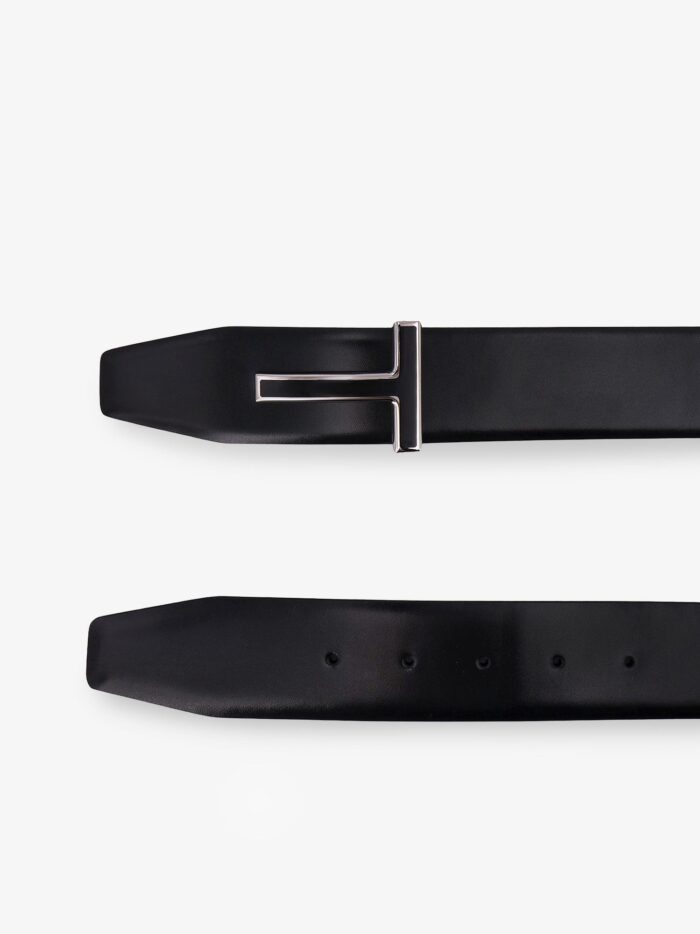 TOM FORD Leather Belt With Enamelled Logo
