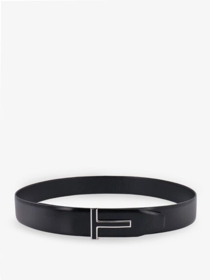 TOM FORD Leather Belt With Enamelled Logo