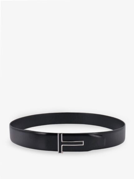 TOM FORD Leather Belt With Enamelled Logo