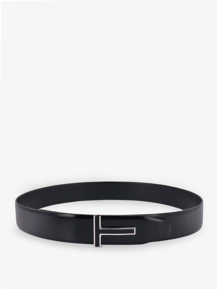 TOM FORD Leather Belt With Enamelled Logo