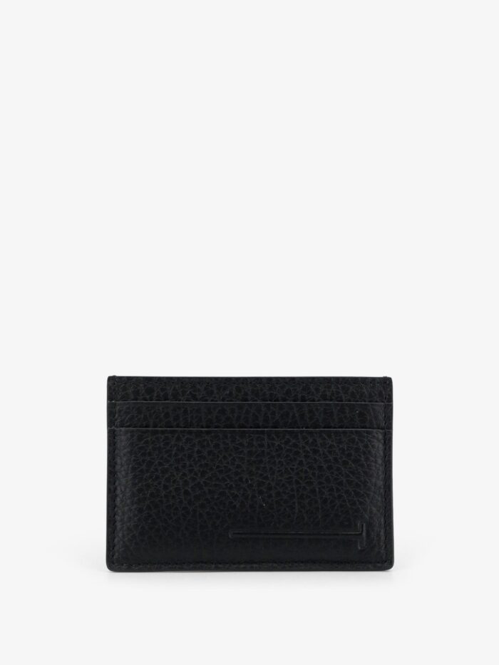 tom ford leather card holder with embossed logo TOM FORD Leather Card Holder With Embossed Logo