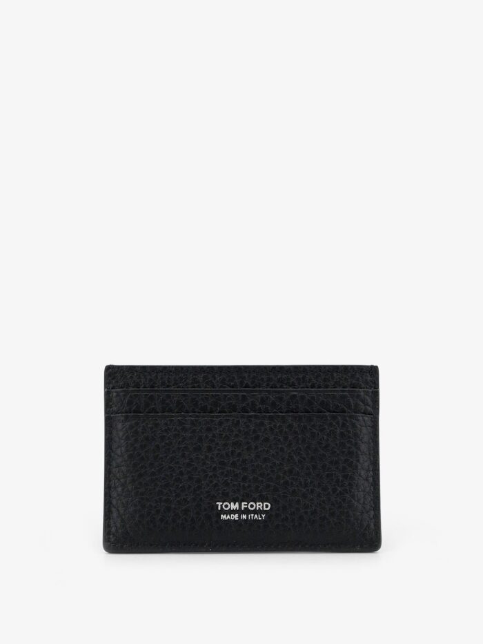 TOM FORD Leather Card Holder With Embossed Logo