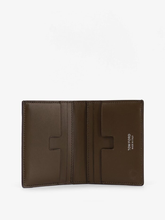 TOM FORD Leather Cardholder With Croco Effect