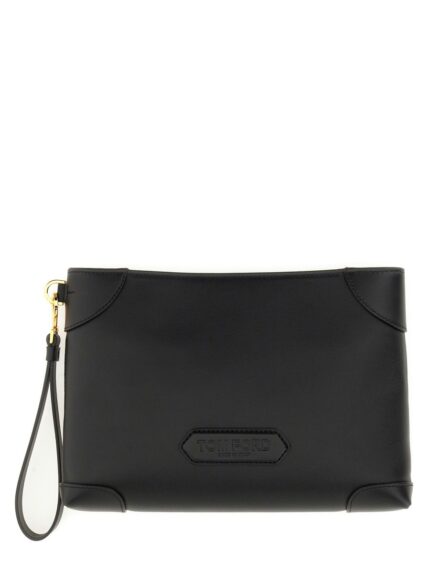 TOM FORD LEATHER CLUTCH BAG