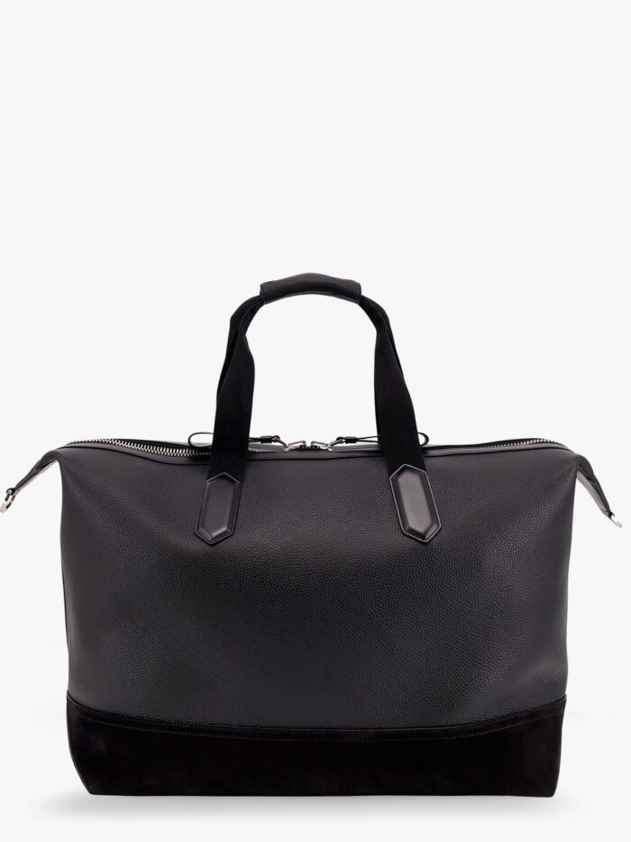 TOM FORD Leather Duffle Bag With Suede Inserts And Logo Patch