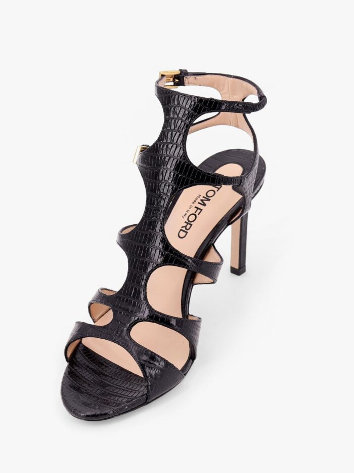 TOM FORD Leather Sandals With Croco Effect