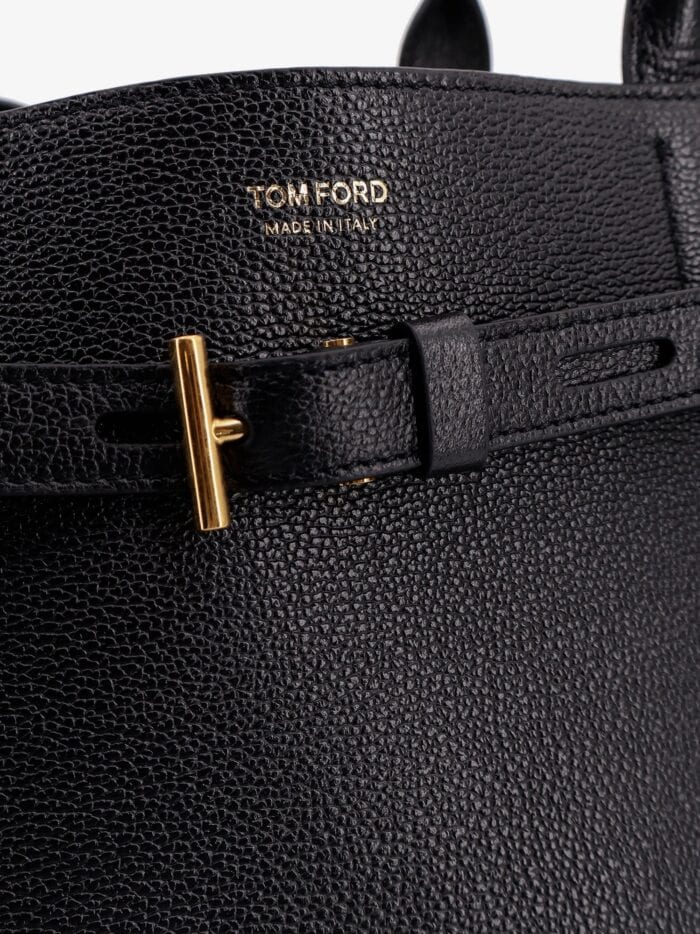 TOM FORD Leather Shoulder Bag With Logo