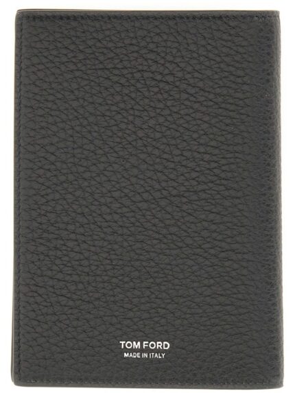 TOM FORD LEATHER "T" CARD HOLDER