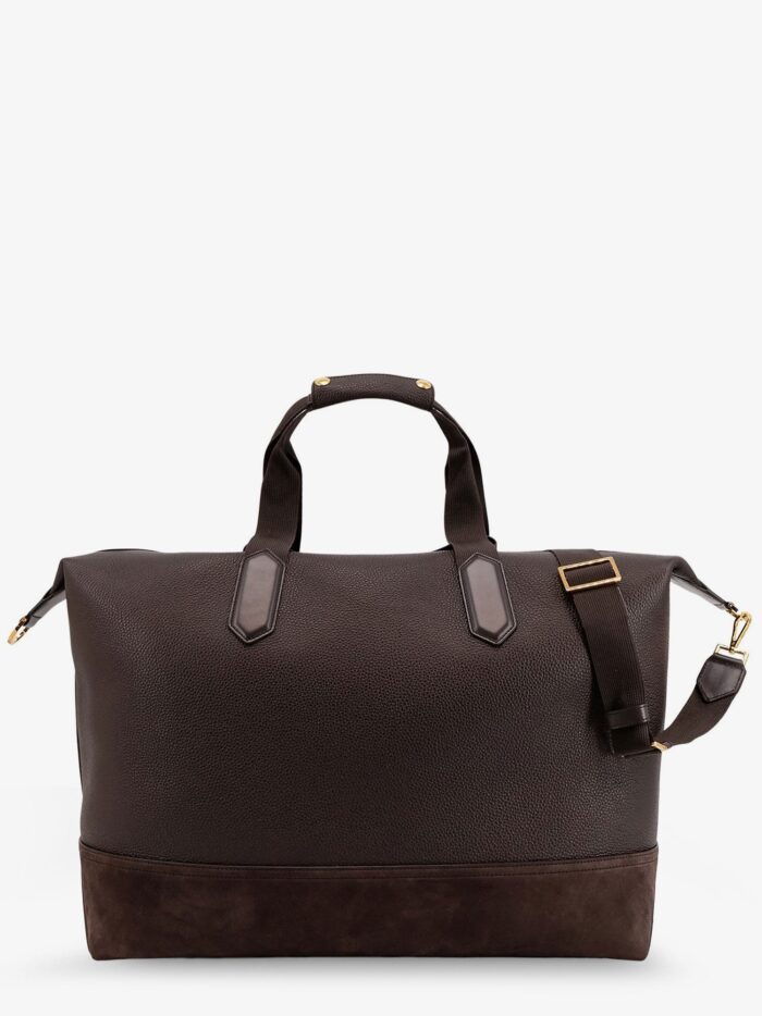 TOM FORD Leather Travel Bag With Suede Inserts