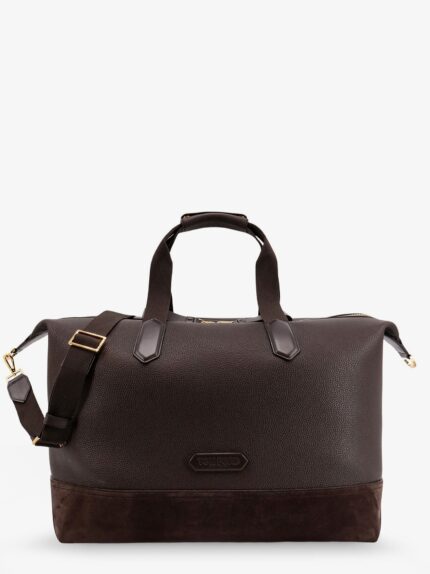 TOM FORD Leather Travel Bag With Suede Inserts