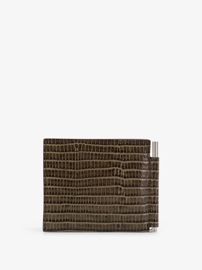 TOM FORD Leather Wallet With Croco Effect