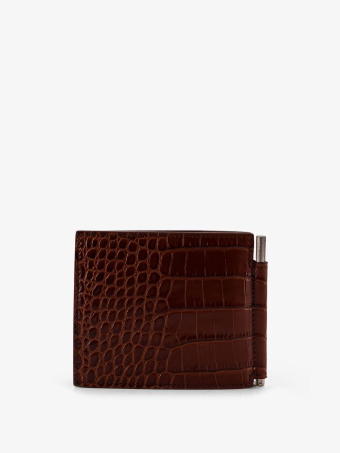 TOM FORD Leather Wallet With Croco Print