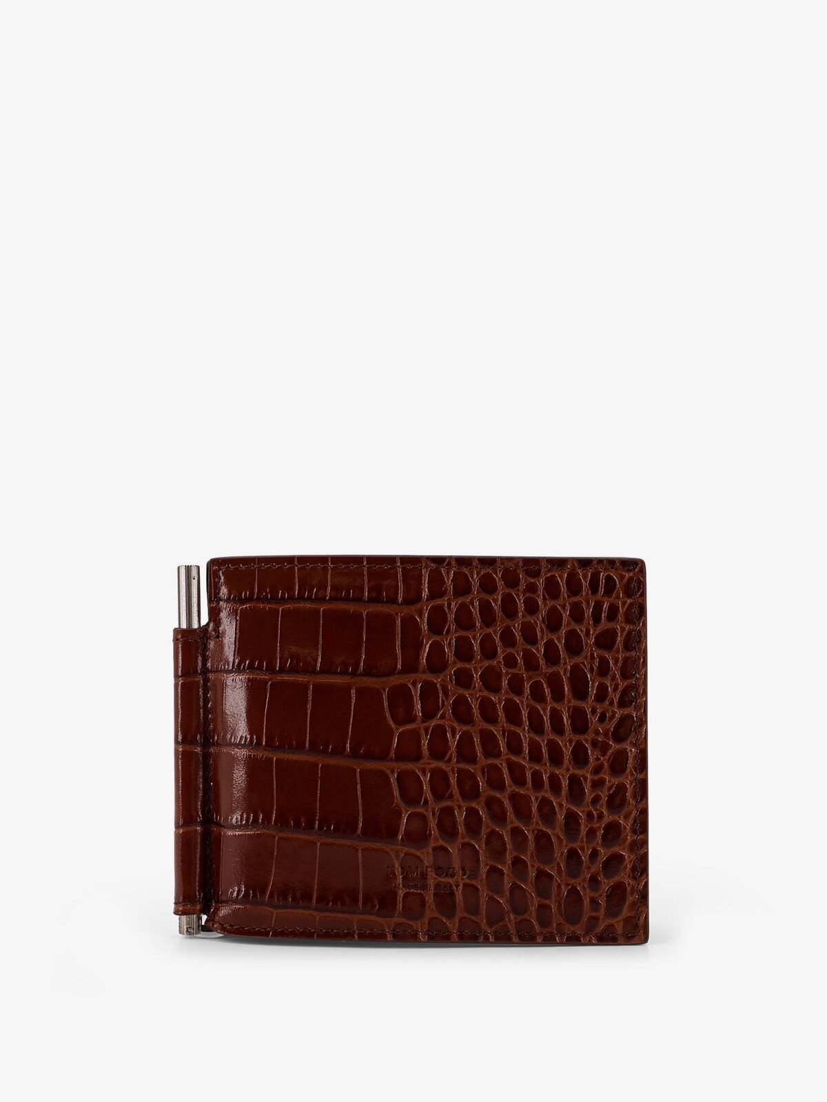 TOM FORD Leather Wallet With Croco Print