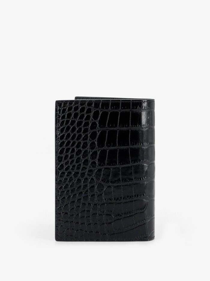 TOM FORD Leather Wallet With Crocodile Print