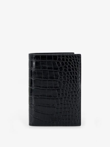 TOM FORD Leather Wallet With Crocodile Print