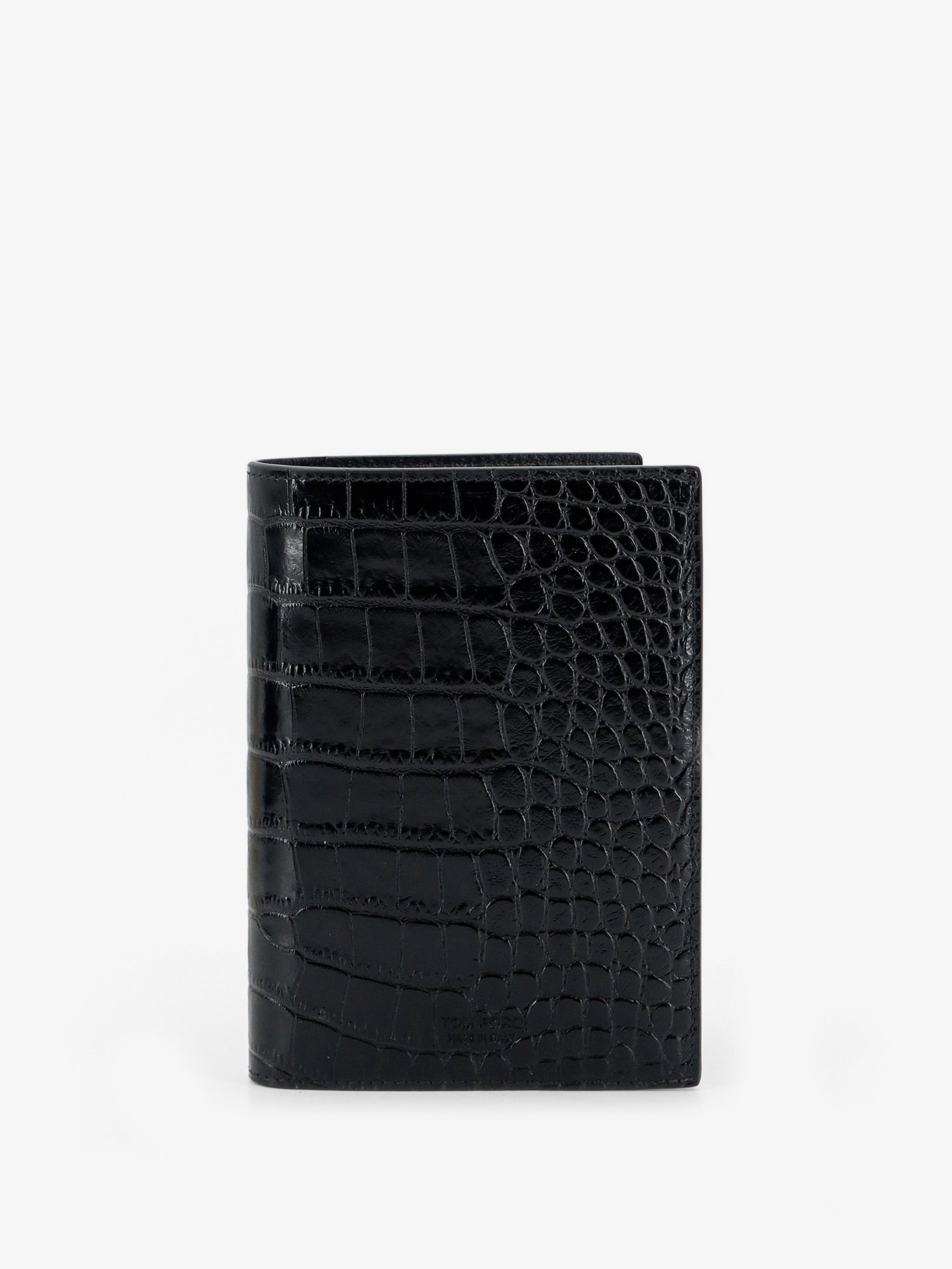 TOM FORD Leather Wallet With Crocodile Print