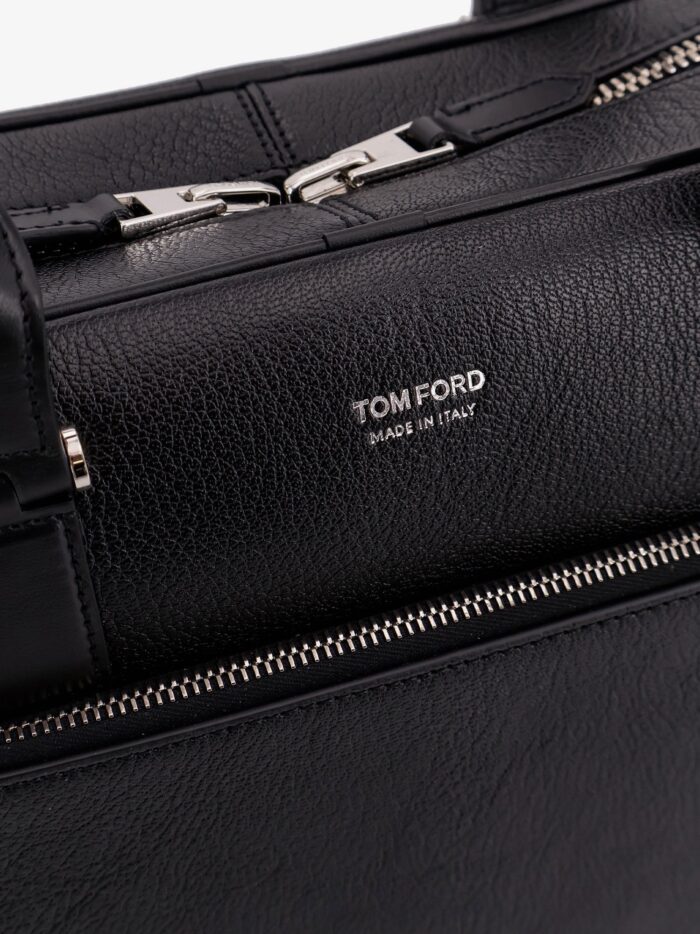 TOM FORD Leather Work Bag With Logo