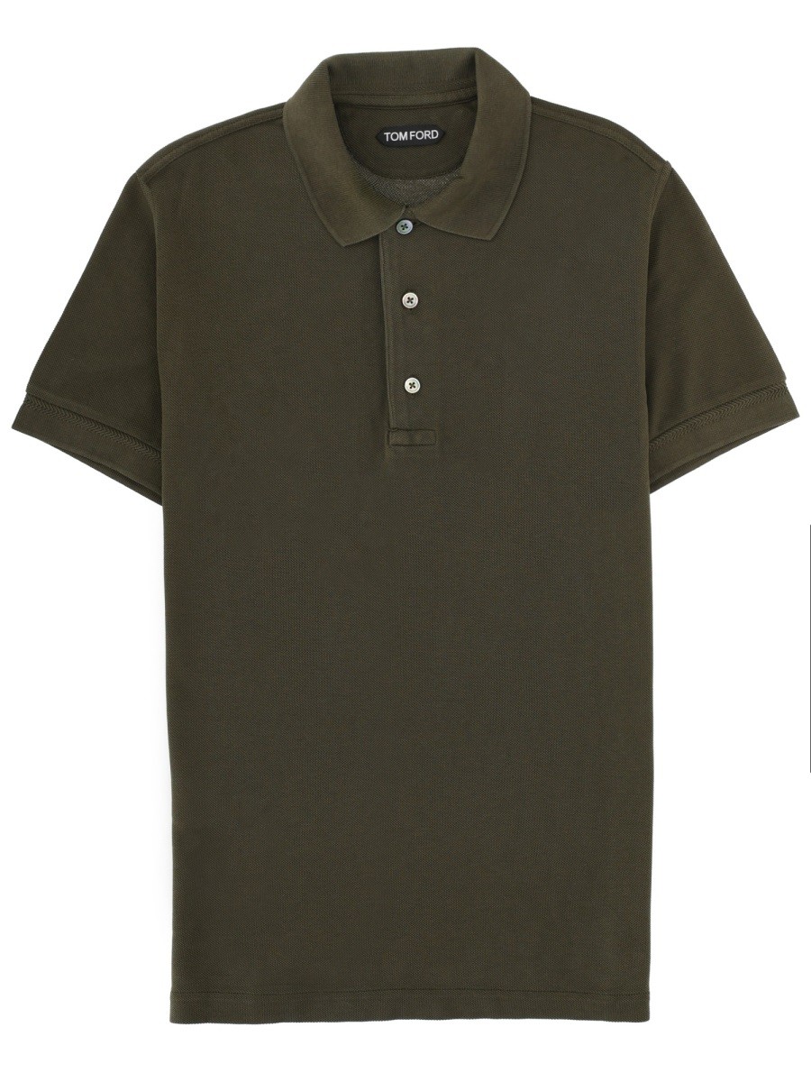 TOM FORD LYOCELL AND COTTON POLO SHIRT