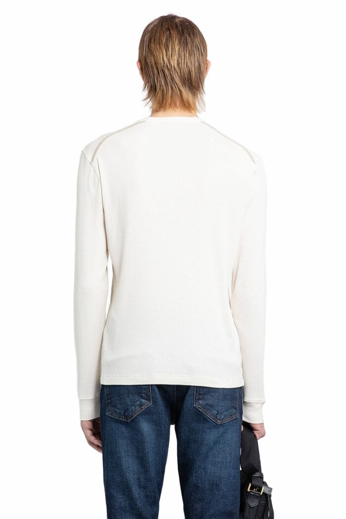 TOM FORD Lyocell Cotton Rib Long Sleeve Henley T-shirt