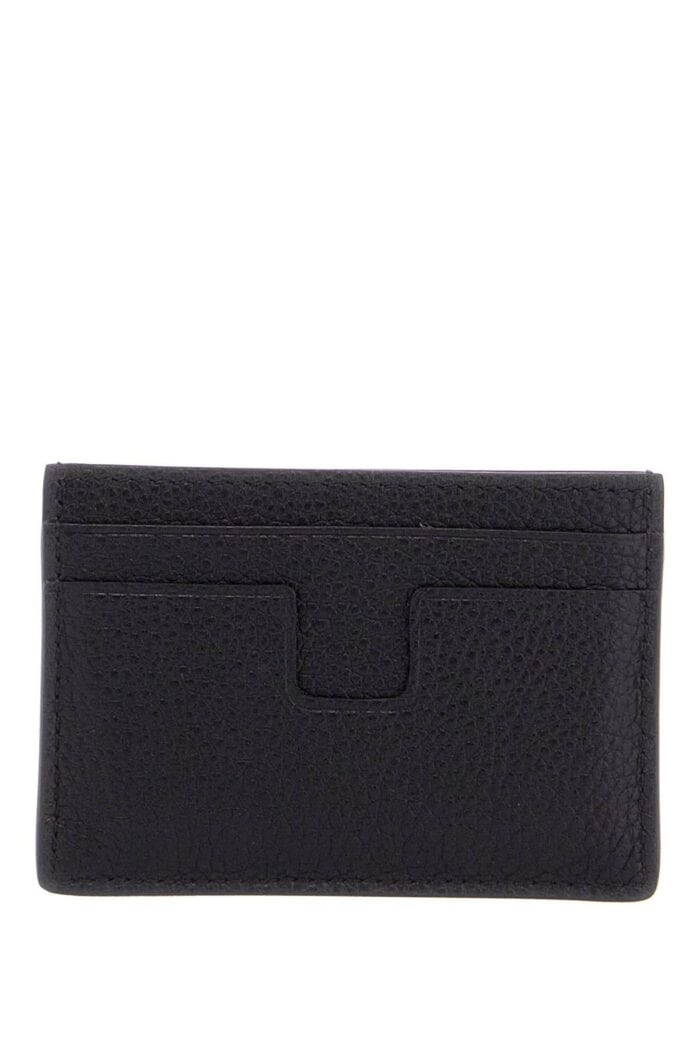 TOM FORD Minimalist Black Calfskin Credit Card Holder