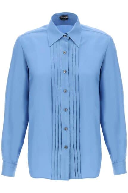 TOM FORD Pleated Bib Shirt With