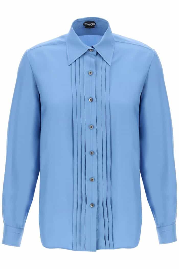 TOM FORD Pleated Bib Shirt With