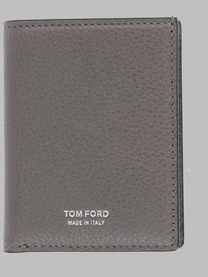 tom ford portacarte pieghevole in pelle fiore TOM FORD PORTACARTE PIEGHEVOLE IN PELLE FIORE