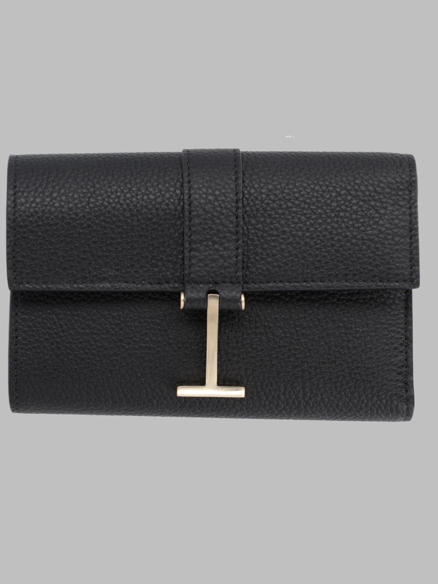 TOM FORD PORTAFOGLIO IN PELLE GRANATA