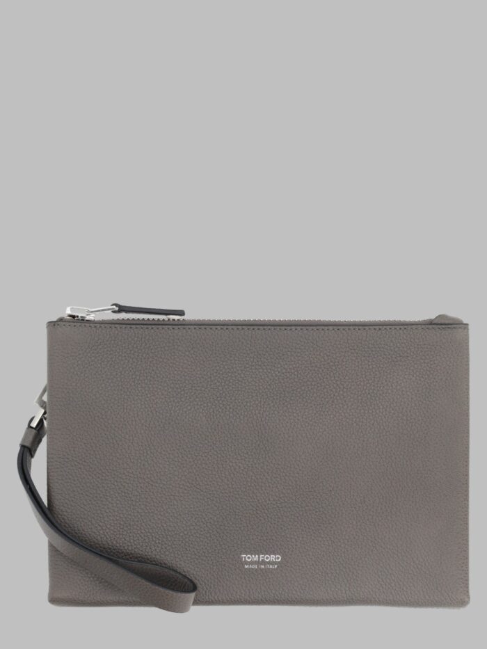 tom ford pouchette minimal sottile in pelle fiore con cinturino da polso TOM FORD POUCHETTE MINIMAL SOTTILE IN PELLE FIORE CON CINTURINO DA POLSO
