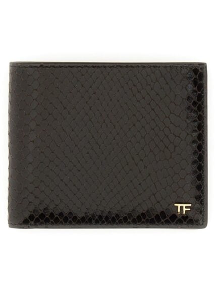TOM FORD PYTHON PRINT CLASSIC BIFOLD WALLET