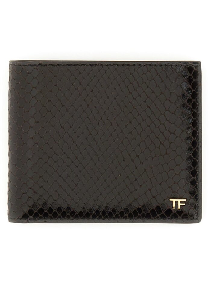 TOM FORD PYTHON PRINT CLASSIC BIFOLD WALLET