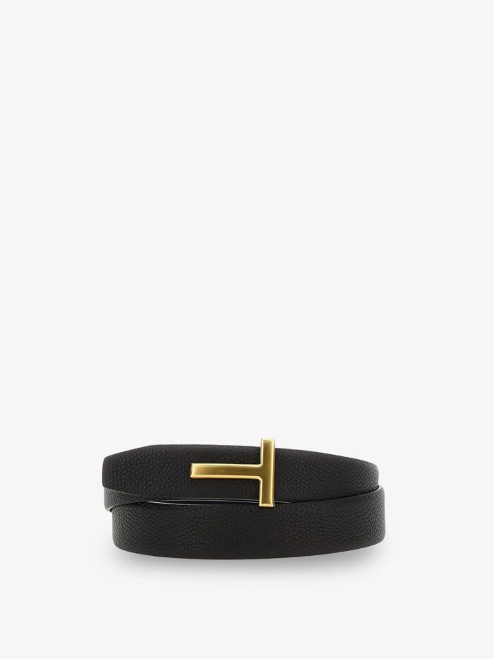TOM FORD Reversible Hammered Leather Belt