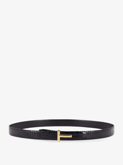 TOM FORD Reversible Leather Belt With Crocodile-print