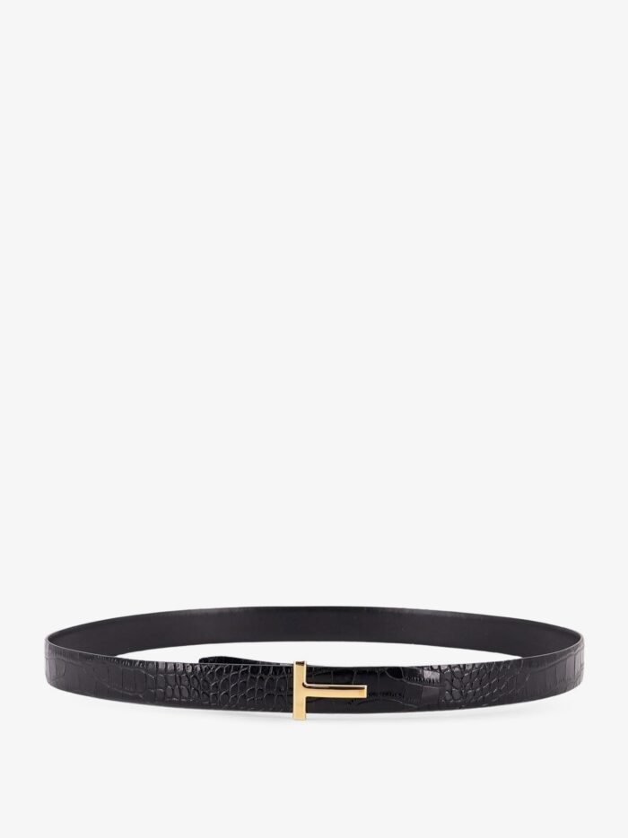 TOM FORD Reversible Leather Belt With Crocodile-print