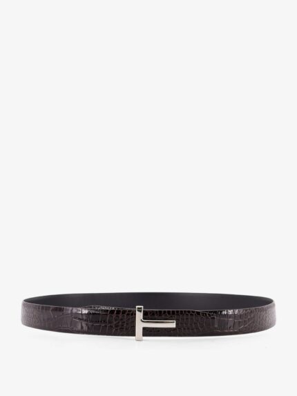 TOM FORD Reversible Leather Belt With Crocodile-print