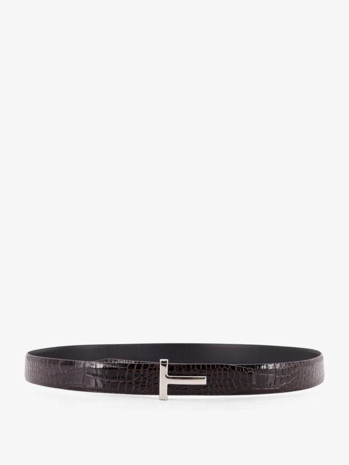 TOM FORD Reversible Leather Belt With Crocodile-print