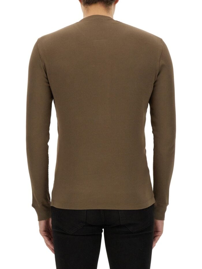 TOM FORD RIBBED "HENLEY" T-SHIRT
