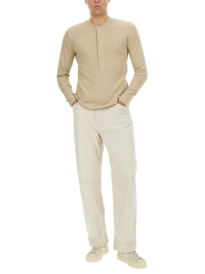 TOM FORD RIBBED "HENLEY" T-SHIRT