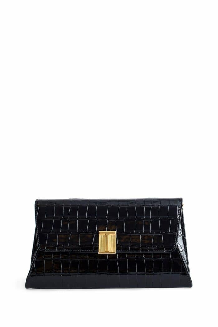 TOM FORD Shiny Stamped Crocodile Clutch