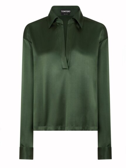 TOM FORD SILK SATIN STRETCH SHIRT