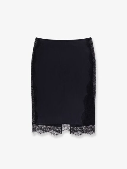 TOM FORD Silk Skirt With Lace Inserts