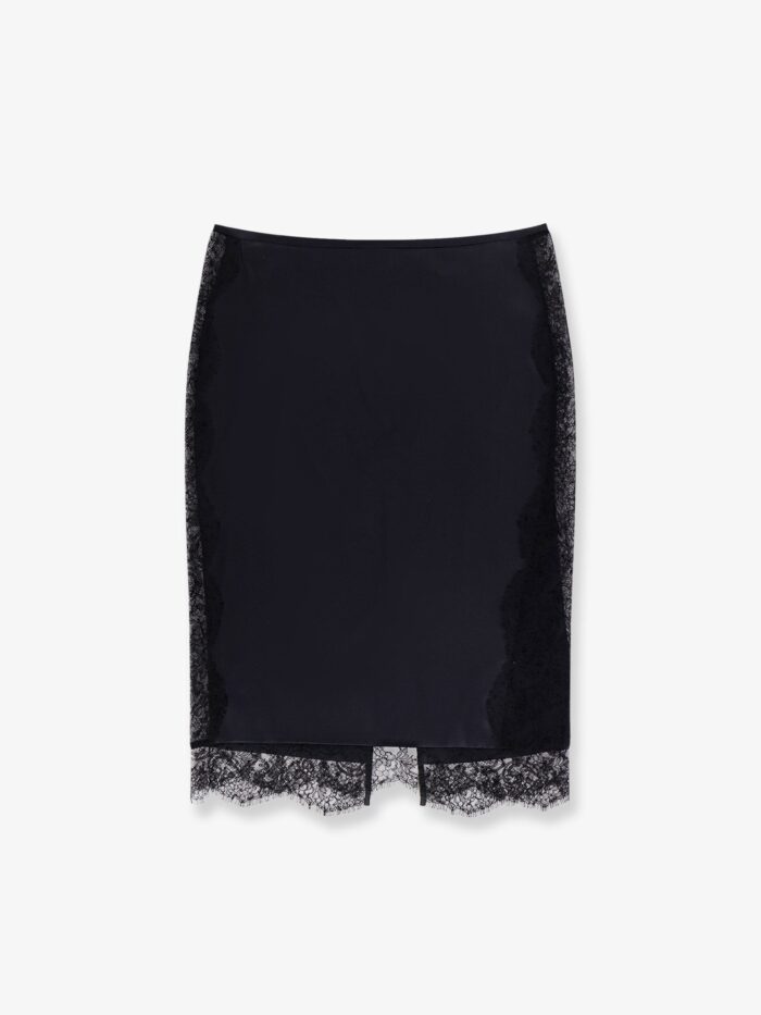 TOM FORD Silk Skirt With Lace Inserts
