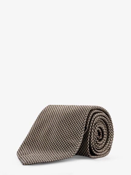 TOM FORD Silk Tie With Micro Pattern