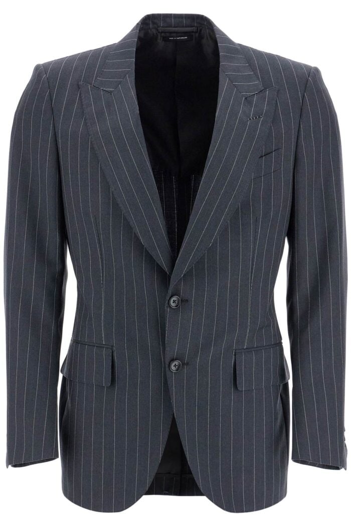 TOM FORD Slim Fit Single-breasted Jacket Dark Grey Virgin Wool