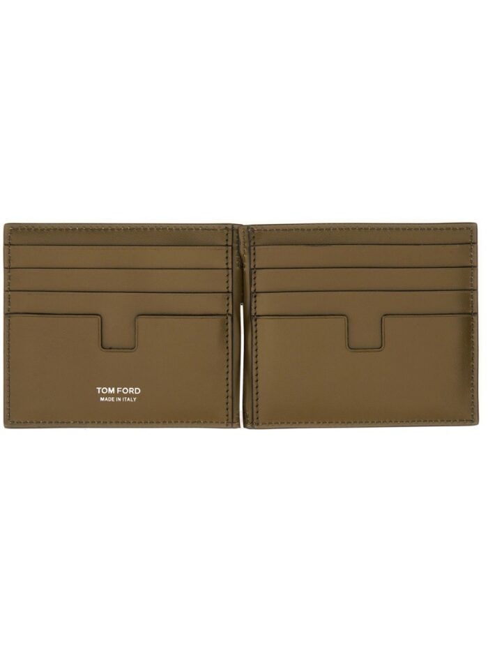 TOM FORD SMALL LEATHER MONEY CLIP WALLET