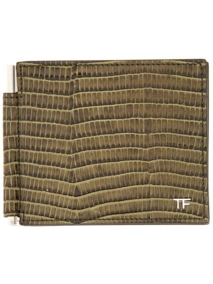 TOM FORD SMALL LEATHER MONEY CLIP WALLET