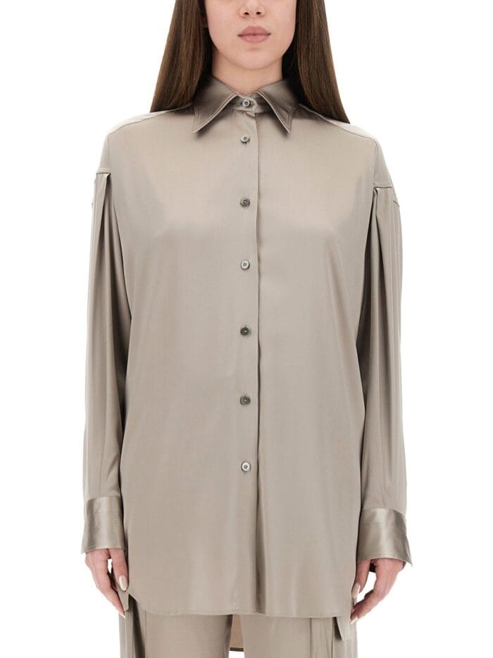 TOM FORD STRETCH SILK SATIN SHIRT