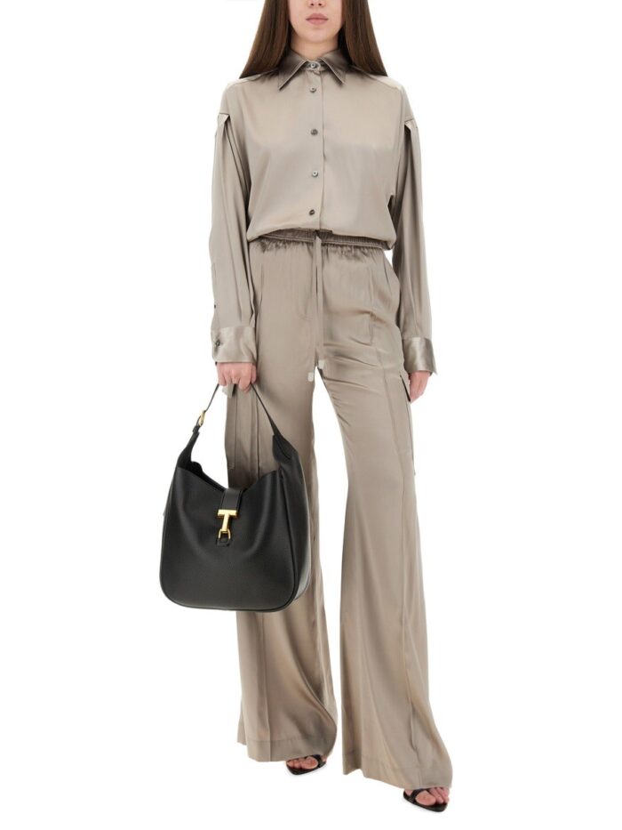 TOM FORD STRETCH SILK SATIN SHIRT